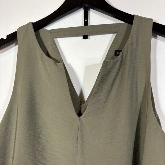 Banana Republic Women's Size L Sleeveless Relaxed Fit Shift Dress Olive Green - Picture 7 of 14